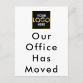 当社のオフィスはBusiness Logoメモを移動 ポストカード (正面)
