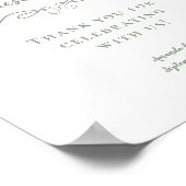 当社のゲストブックにご署名ください エレガントなサグウェディング ポスター (角)