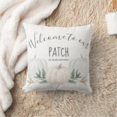 当社のパッチパーソナライズドネームパンプキンへようこそ クッション (ブランケット)