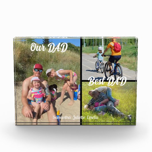 当社のパパ最高のパパ3フォトコラージュ表示ブロック フォトブロック (正面)