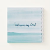 当社のビーチハウスゲストズノートブック ノートブック (裏面)