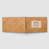 当社のビーチハウス織りパームリーフマットへようこそ ゲストブック (全面)