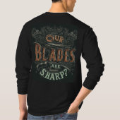 当社のブレードはシャープなTシャツのデザイン Tシャツ (裏面)