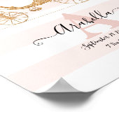 当社のプリンセスエレガント金ゴールド赤面キャリッジスクリプト ポスター (角)