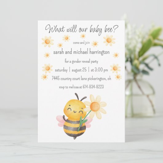 当社のベビーBee Genderがパーティーを明らかにする 招待状 (スタンド正面)