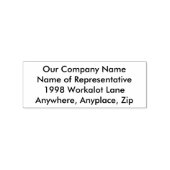 当社の会社名、住所情報ウッド ラバースタンプ (インプリント)