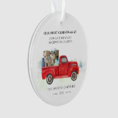 当社の初めてのクリスマスの住所変更 オーナメント (正面)