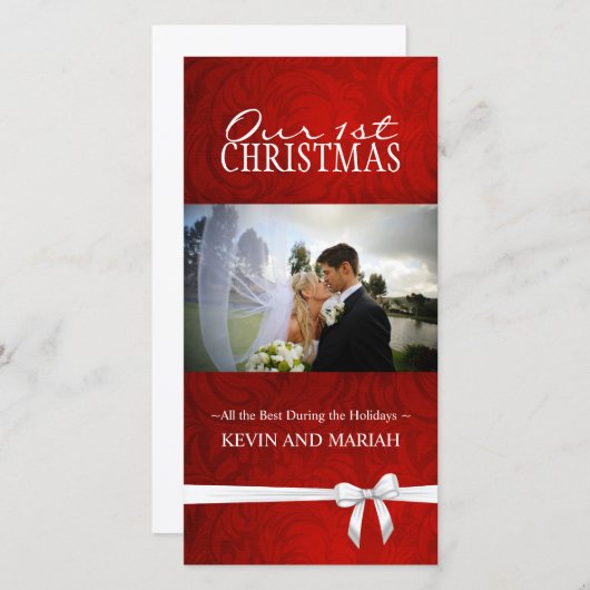 当社の初めてのクリスマスの写真カード シーズンカード (正面/裏面)