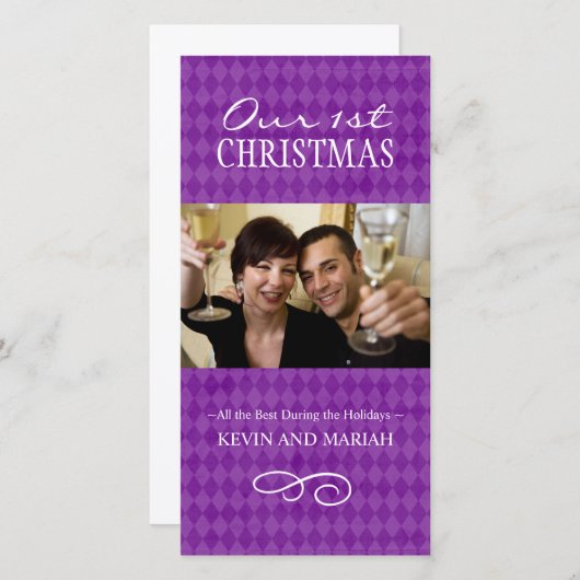 当社の初めてのクリスマスの写真カード シーズンカード (正面/裏面)