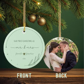 当社の初めてのクリスマスの写真名の更新日 セラミックオーナメント