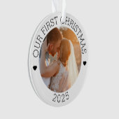 当社の初めてのクリスマスカスタムフォトオーナメント オーナメント (正面)