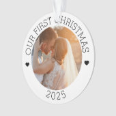 当社の初めてのクリスマスカスタムフォトオーナメント オーナメント (正面)