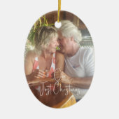 当社の初めてのクリスマスセラミックスオーバルオーナメント セラミックオーナメント (正面)