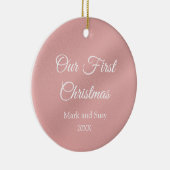 当社の初めてのクリスマスバラ金ゴールド セラミックオーナメント (右)