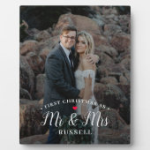 当社の初めてのクリスマスパーソナライズされたフォトデスクトップ フォトプラーク (正面)