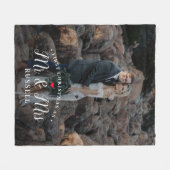 当社の初めてのクリスマスパーソナライズされたフォトブランケット フリースブランケット (正面(横))