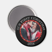 当社の初めてのクリスマスパーソナライズされたリマインダー磁石 マグネット (正面/裏面)