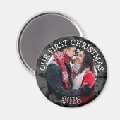 当社の初めてのクリスマスパーソナライズされたリマインダー磁石 マグネット (正面/裏面)