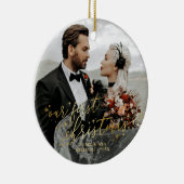 当社の初めてのクリスマスフェイク金ゴールドス結婚クリプトの写真 セラミックオーナメント (右)