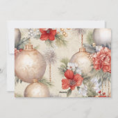 当社の初めてのクリスマスフォトアイボリーの背景 シーズンカード (裏面)