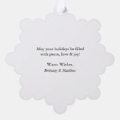 当社の初めてのクリスマスフォトオーナメントカード オーナメントカード (裏面)