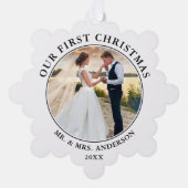 当社の初めてのクリスマスフォトオーナメントカード オーナメントカード (正面)
