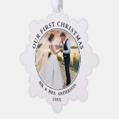 当社の初めてのクリスマスフォトオーナメントカード オーナメントカード (左)