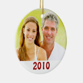当社の初めてのクリスマスフォトオーナメント セラミックオーナメント (右)