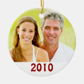 当社の初めてのクリスマスフォトオーナメント セラミックオーナメント (正面)