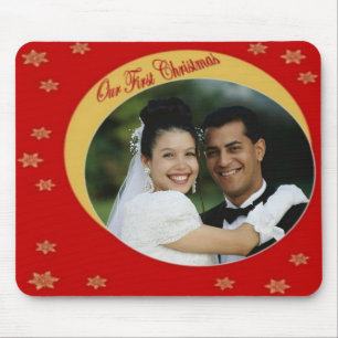 当社の初めてのクリスマスフォトフレームマウスパッド マウスパッド