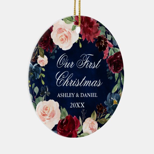 当社の初めてのクリスマスフローラリースPHOTO BACK セラミックオーナメント (右)