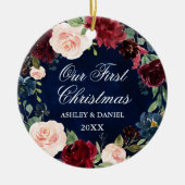 当社の初めてのクリスマスフローラリースPHOTO BACK セラミックオーナメント (正面)