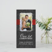 当社の初めてのクリスマスホリデーフォトカード(4x8) シーズンカード (スタンド正面)