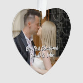 当社の初めてのクリスマス写真 オーナメント (正面)