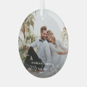 当社の初めてのクリスマス写真 ガラスオーナメント (正面左)