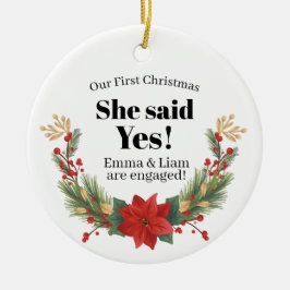 当社の初めてのクリスマス婚約したオーナメントカスタマイズ セラミックオーナメント