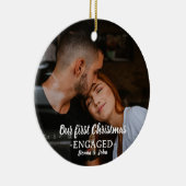 当社の初めてのクリスマス婚約したスお洒落クリプト写真 セラミックオーナメント (右)