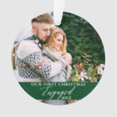 当社の初めてのクリスマス婚約したフォトグリーン オーナメント (正面)