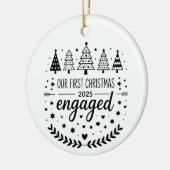 当社の初めてのクリスマス婚約した写真2025 セラミックオーナメント (左)