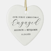 当社の初めてのクリスマス婚約した発表記念 セラミックオーナメント (右)