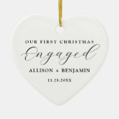 当社の初めてのクリスマス婚約した発表記念 セラミックオーナメント (正面)