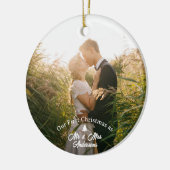 当社の初めてのクリスマス結婚したスエレガントクリプト写真 セラミックオーナメント (左)