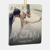 当社の初めてのクリスマス結婚したフォトスエレガントクリプト セラミックオーナメント (右)