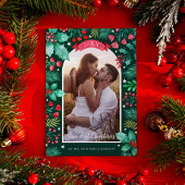 当社の初めてのクリスマス結婚した水彩写真 シーズンカード