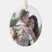当社の初めてのクリスマス結婚の写真オーナメント セラミックオーナメント (右)