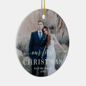 当社の初めてのクリスマス結婚の写真オーナメント セラミックオーナメント (右)