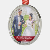 当社の初めてのクリスマス結婚ズのプレミアムオーナメント メタルオーナメント (左)