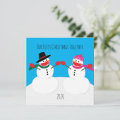 当社の初めてのクリスマス雪だるま2020年顔マスク (スタンド正面)