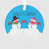 当社の初めてのクリスマス雪だるま2021顔マスク オーナメント (裏面)