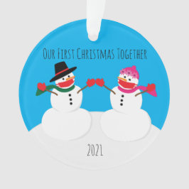 当社の初めてのクリスマス雪だるま2021顔マスク オーナメント
